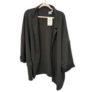 NWT ASOS Black Jacket Womens Black Long Sleeve Jersey Staple Career Business 22